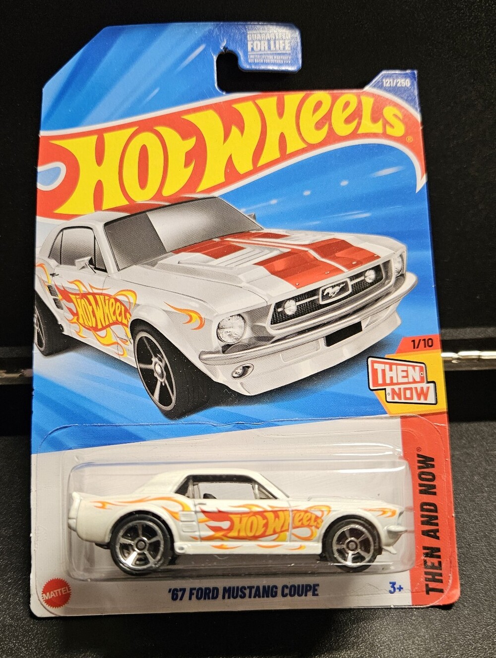 '67 Ford Mustang Coupe - White with Red & Orange Flames